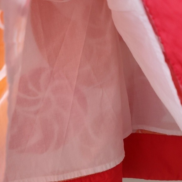 LL BEAN SHELL SKIRT PINK ORANGE SIZE 8 COTTON VINTAGE Y2K MERMAID BARBIE PREPPY - Picture 5 of 5